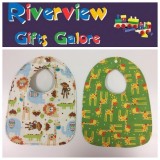 Reversible Bib - Savannah Animals Reversible Bib - Savannah Animals